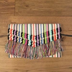 Stella & Dot Multicolor Woven Clutch